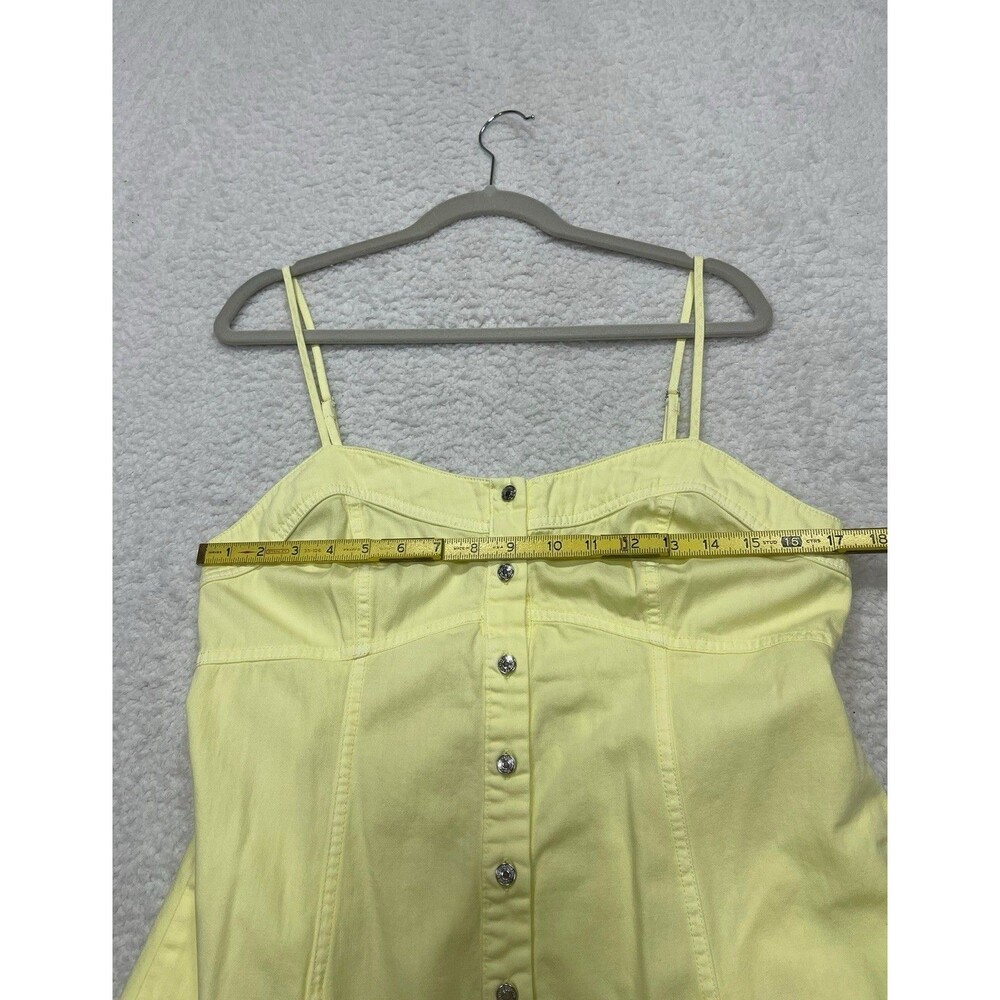 Free People Maxi Dress Women Yellow Just Jill Cotton  Vacay Boho Retro Large New - Picture 6 of 12